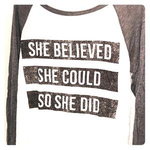 So she did baseball henley